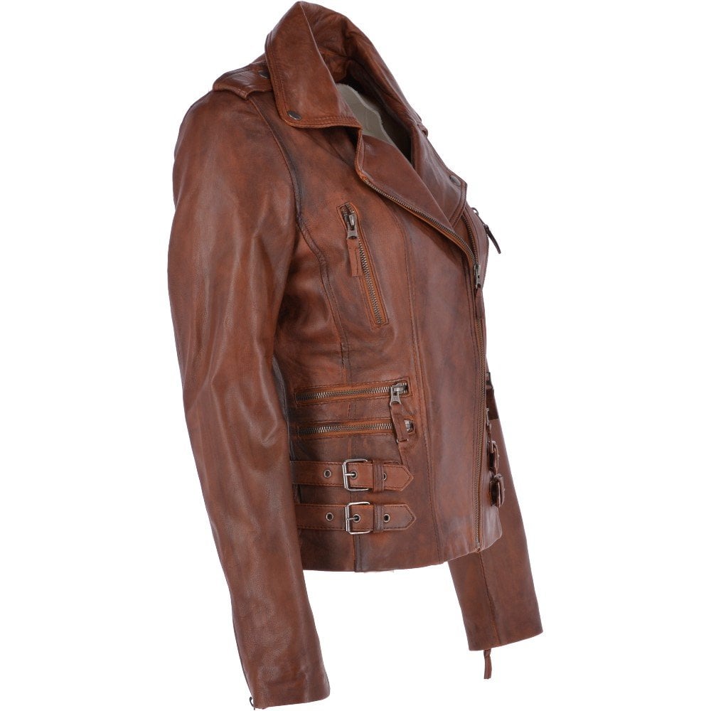 Leather Jacket Women Attractive Biker Fashion Wear1