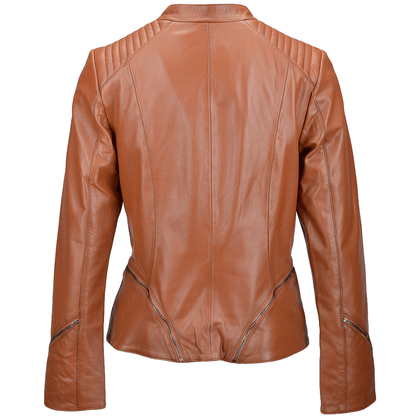 Ladies Jacket Leather Valuable Biker Fashion Wear 3