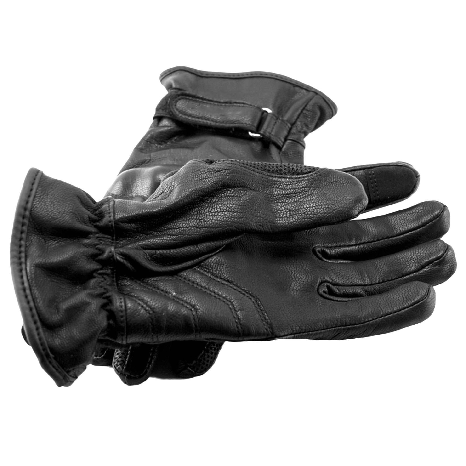 Leather Biker Gloves.