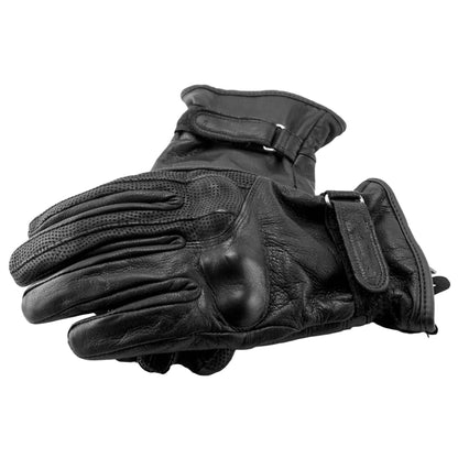 Leather Biker Gloves.